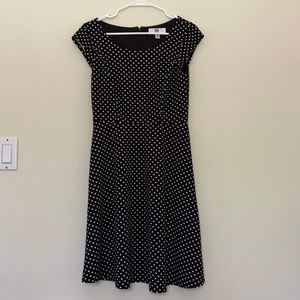 DR Collection Black & White Polka-Dot Dress